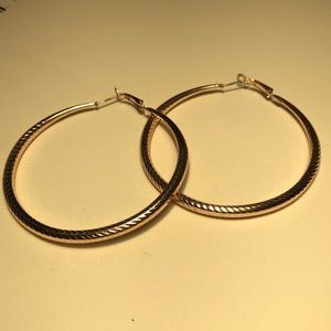 Silver hoop earrings